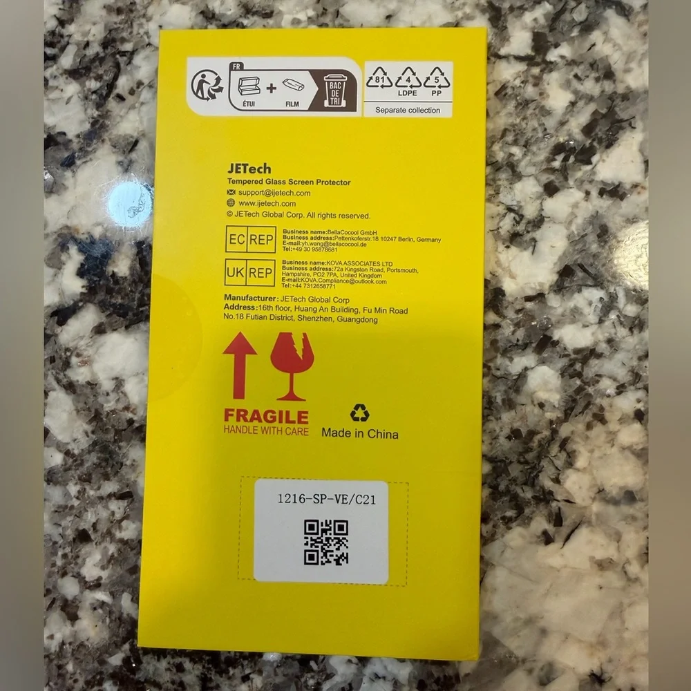 Yellow Tempered Glass Screen Protector for IPhone 13